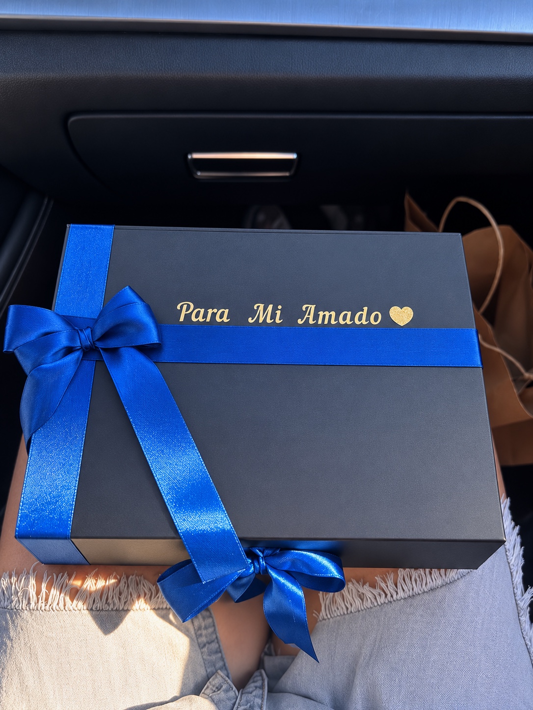 Personalized Blue Gift Box